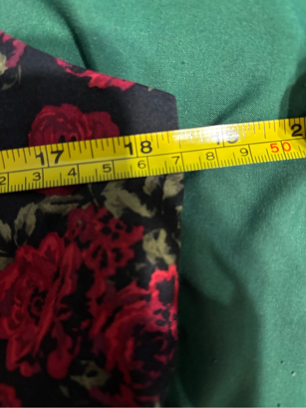 Torrid Black Floral Fit-and-Flare Dress with Red Roses - Picture 5 of 7